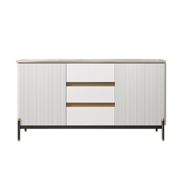 Stone Sideboard Table Modern & Contemporary Server with Cabinets and Drawers