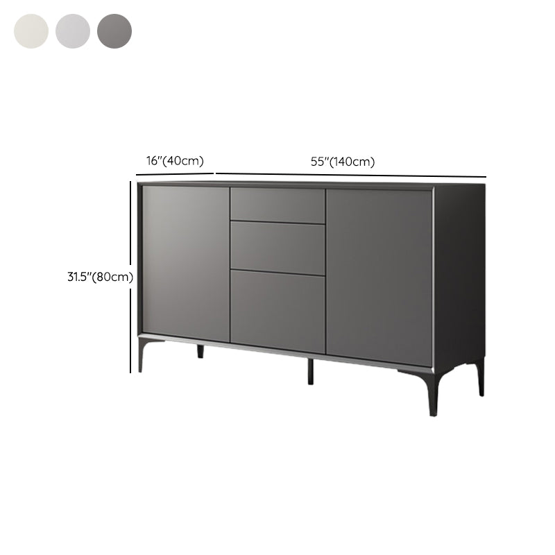 Wood Sideboa Modern Style Side Board with Drawers and Cabinets