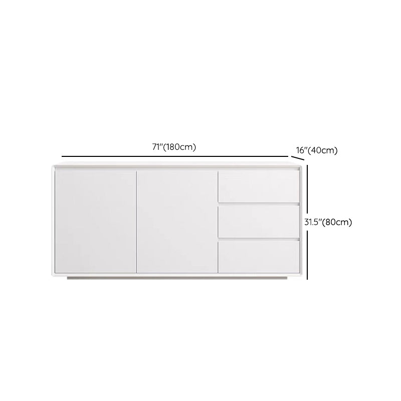 Contemporary Sideboard Table Wood Buffet with Drawers and Cabinets