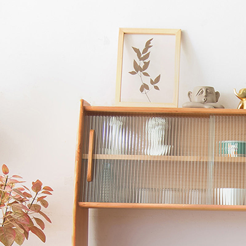 Pine Solid Wood Sideboard Buffet with Drawers Modern Dining Buffet