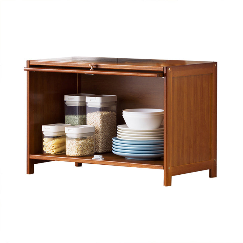 Brown Bamboo Dining Server Contemporary Buffet Sideboard for Home