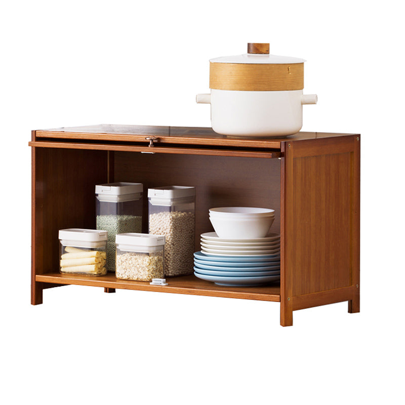 Brown Bamboo Dining Server Contemporary Buffet Sideboard for Home