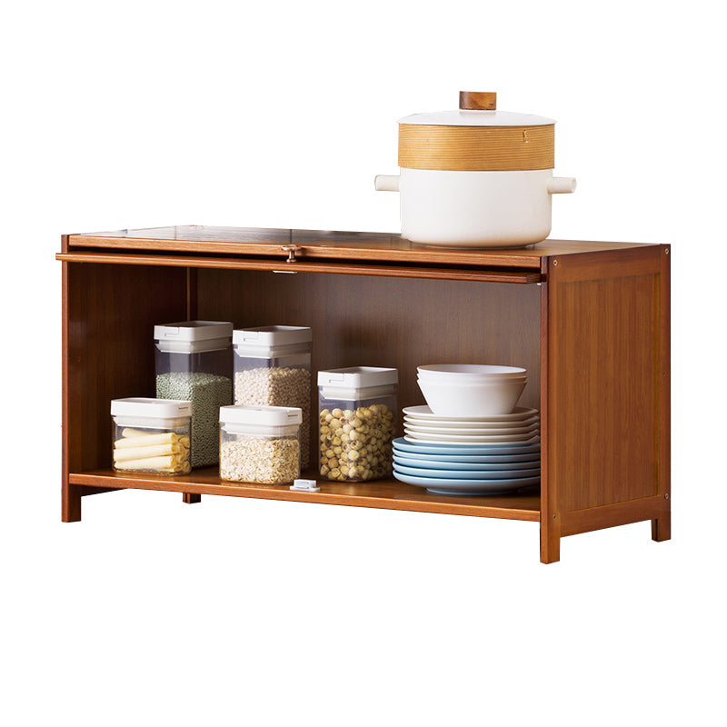 Brown Bamboo Dining Server Contemporary Buffet Sideboard for Home