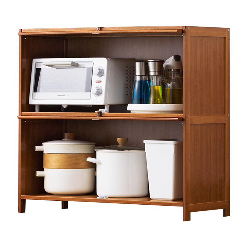 Brown Bamboo Dining Server Contemporary Buffet Sideboard for Home