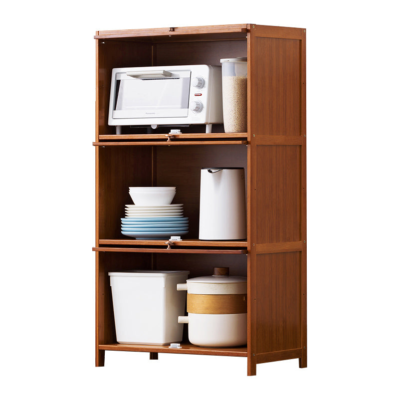 Brown Bamboo Dining Server Contemporary Buffet Sideboard for Home