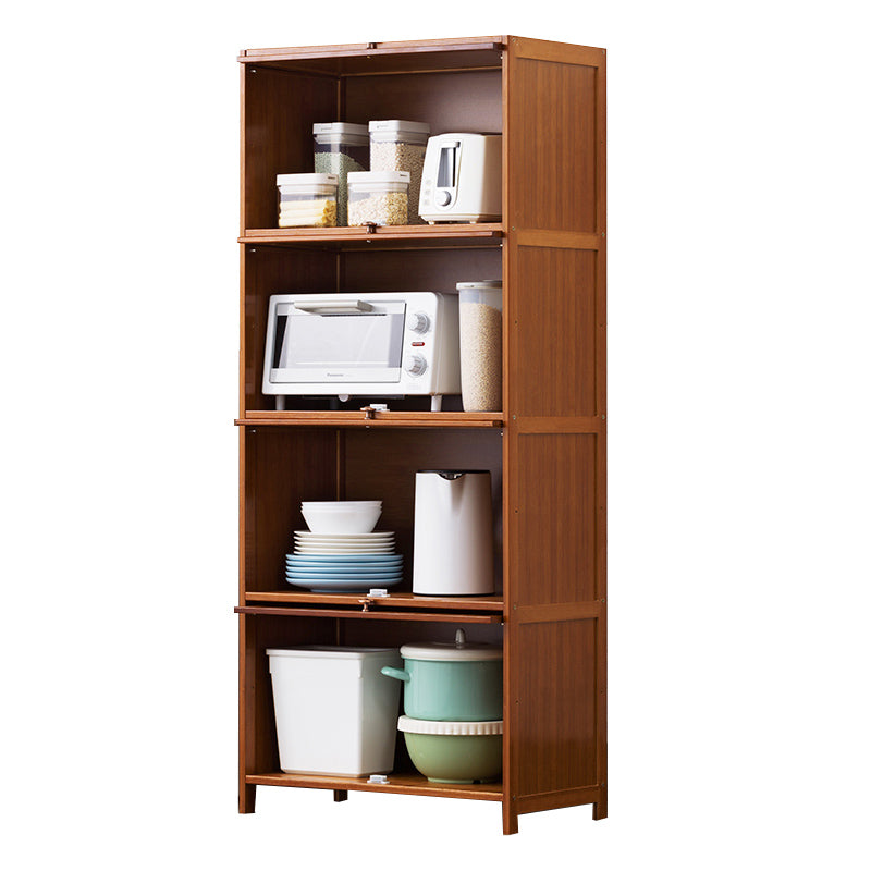 Brown Bamboo Dining Server Contemporary Buffet Sideboard for Home