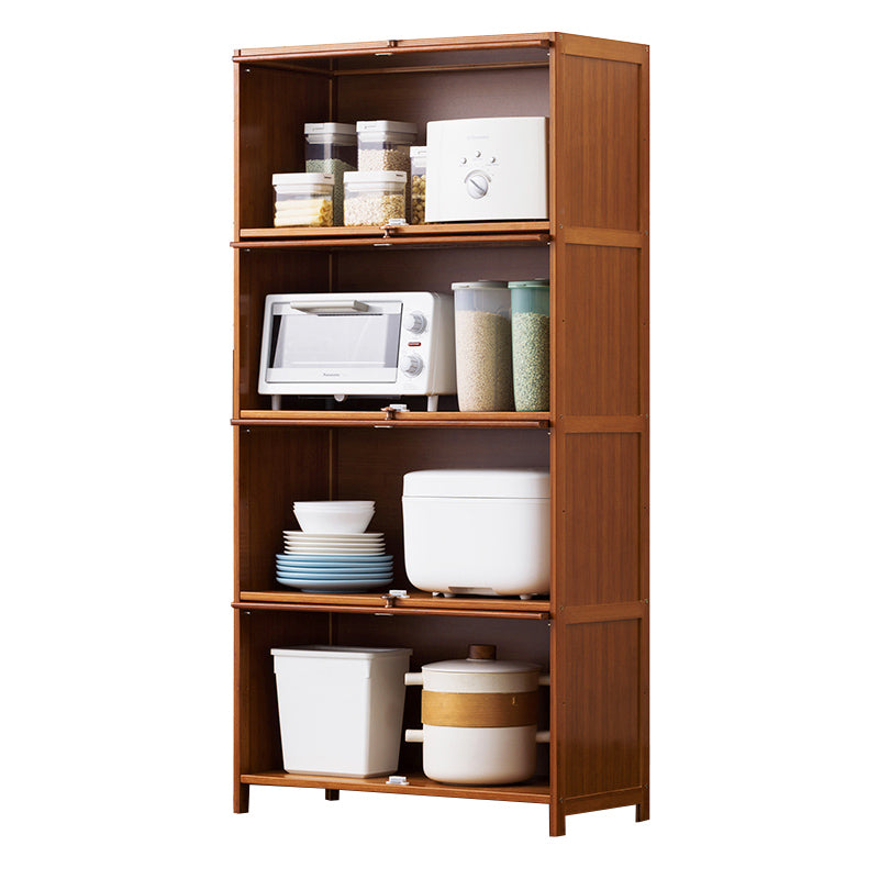 Brown Bamboo Dining Server Contemporary Buffet Sideboard for Home