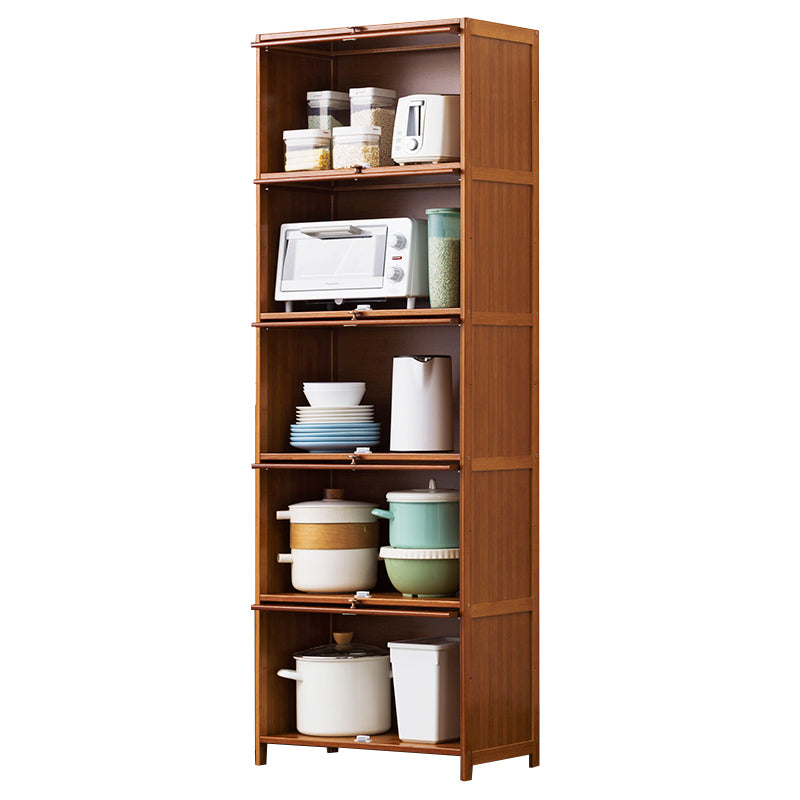 Brown Bamboo Dining Server Contemporary Buffet Sideboard for Home