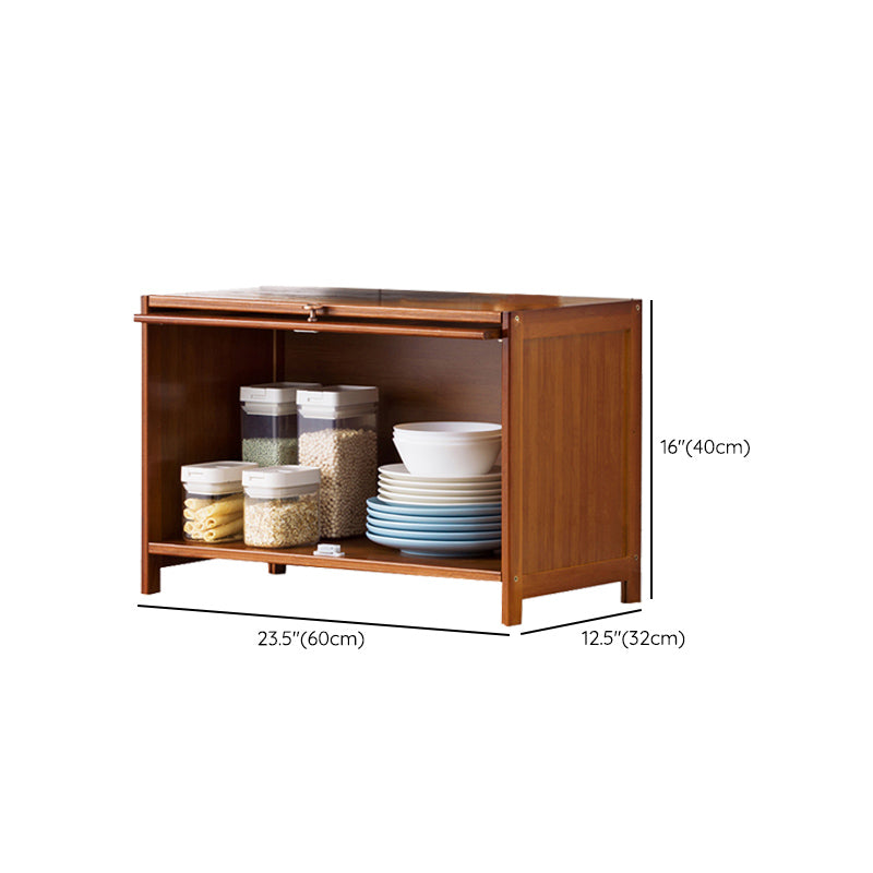 Brown Bamboo Dining Server Contemporary Buffet Sideboard for Home