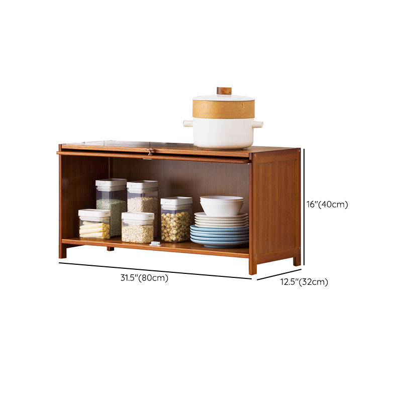 Brown Bamboo Dining Server Contemporary Buffet Sideboard for Home