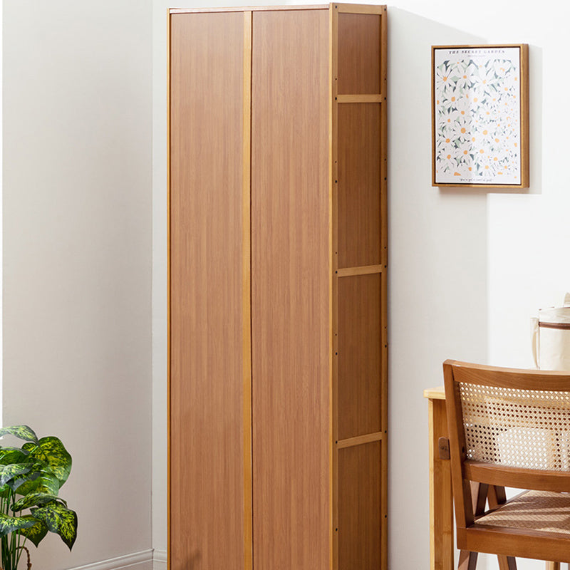 Bamboo Dining Server Contemporary Brown Sideboard Cabinet with Cabinets