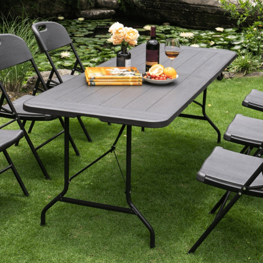 Plastic Water Resistant Camping Table Contemporary Foldable Patio Table