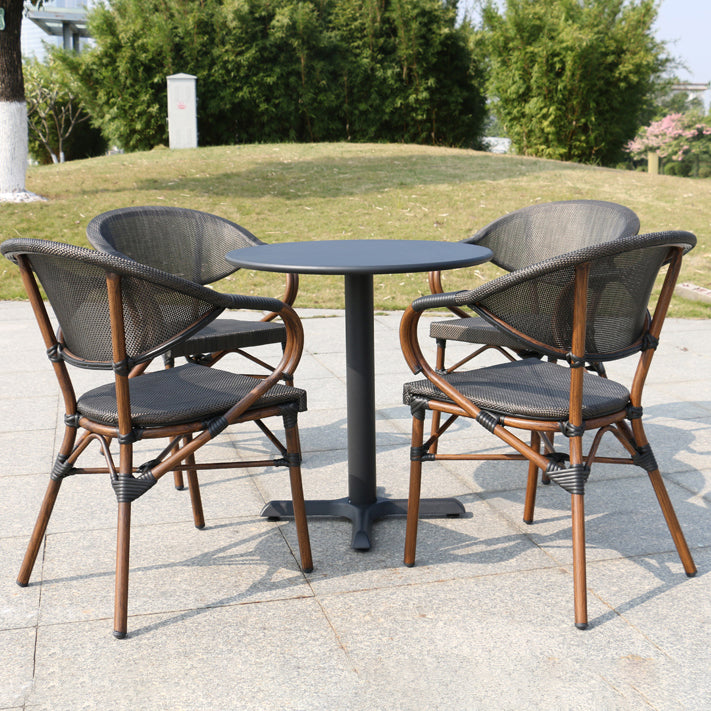 Industrial Metal Frame Side Table Outdoor Aluminum Patio Table