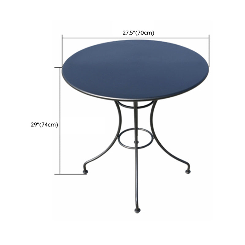 Industrial Metal Frame Side Table Outdoor Aluminum Patio Table