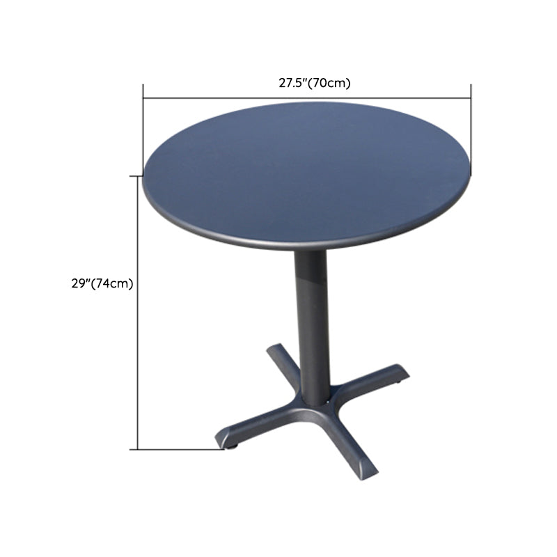 Industrial Metal Frame Side Table Outdoor Aluminum Patio Table