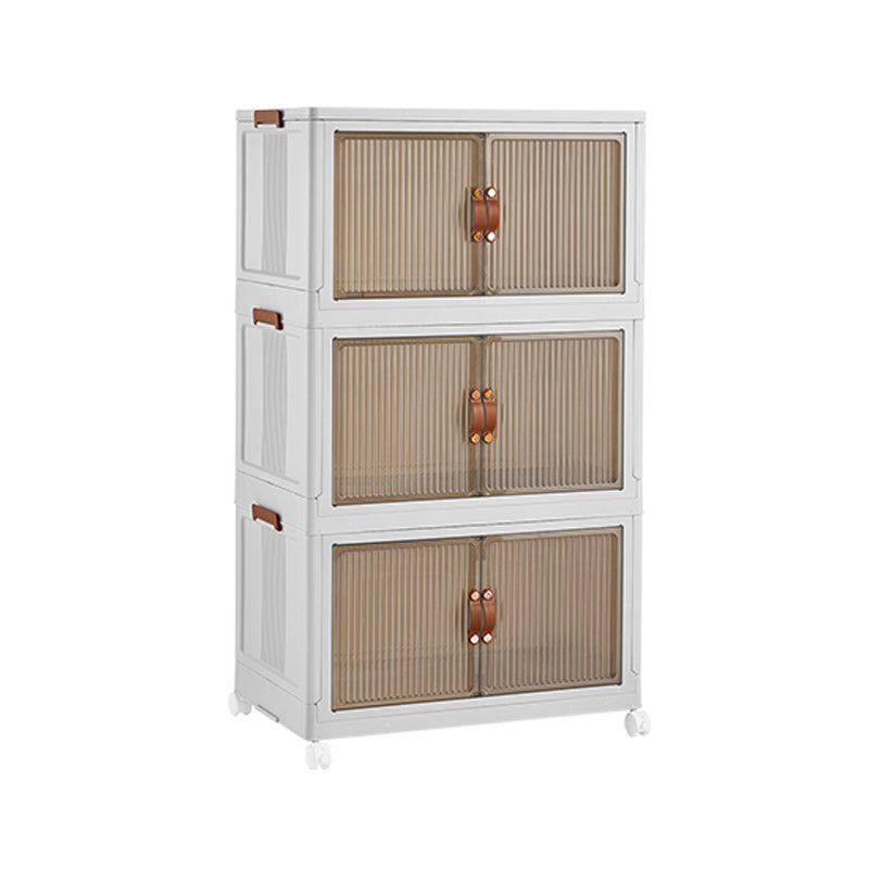 Plastic Kid's Wardrobe Modern Style Armoire Cabinet with Door