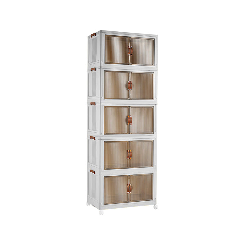 Plastic Kid's Wardrobe Modern Style Armoire Cabinet with Door