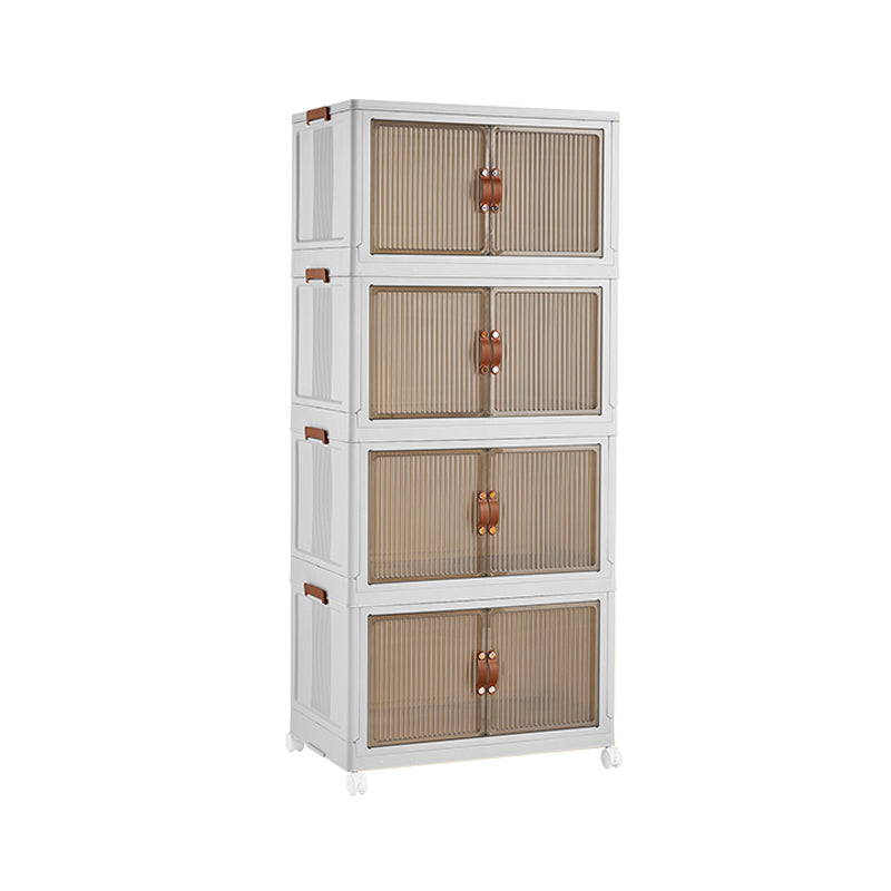 Plastic Kid's Wardrobe Modern Style Armoire Cabinet with Door