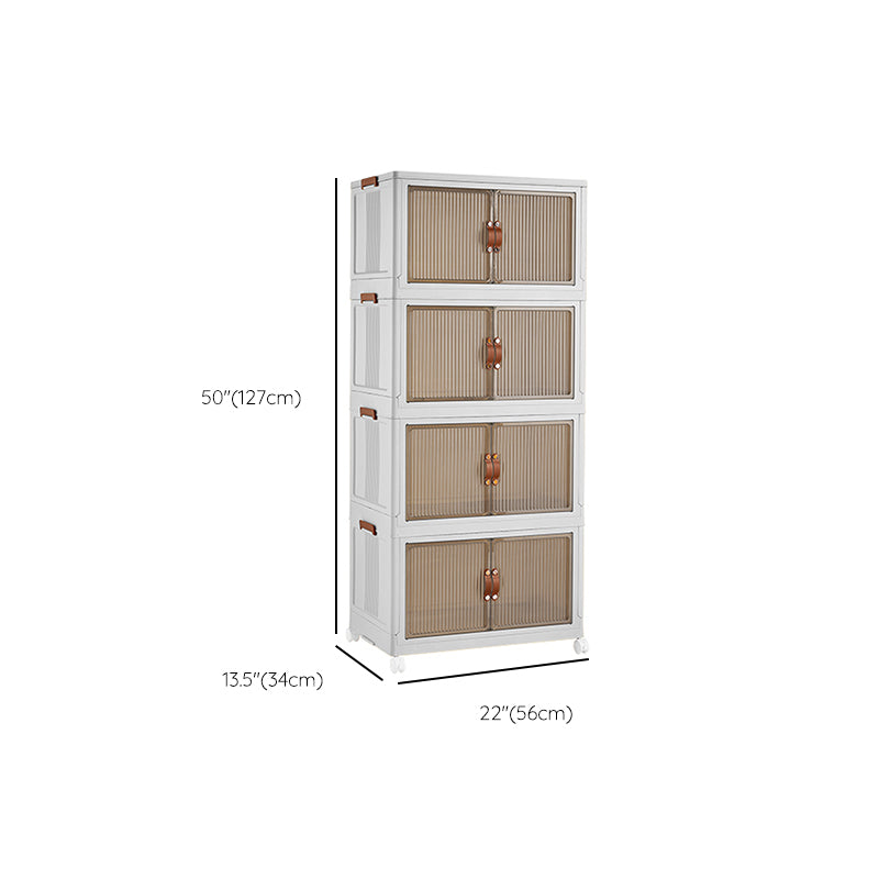 Plastic Kid's Wardrobe Modern Style Armoire Cabinet with Door