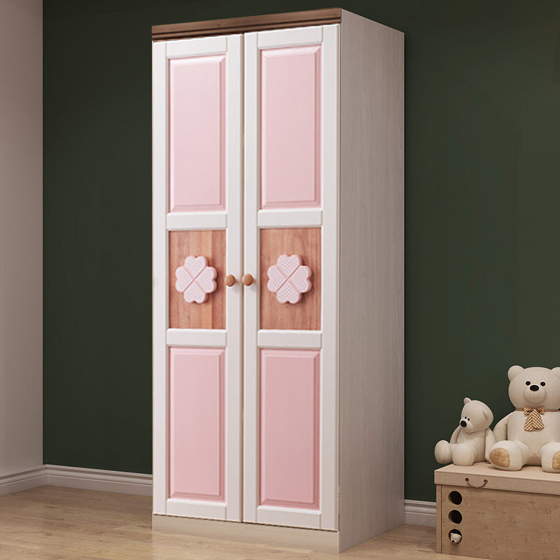 Solid Wood Bedroom Armoire with Garment Rod Modern Armoire Closet