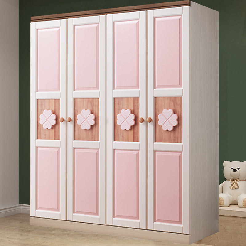 Solid Wood Bedroom Armoire with Garment Rod Modern Armoire Closet