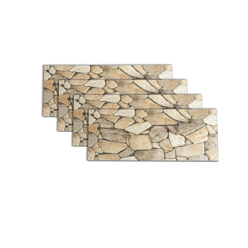 Rectangle Wall Tile Straight Edge Stacked Stone Design Wall Tile