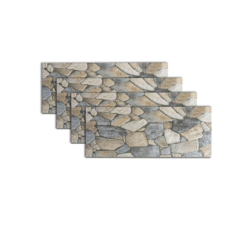 Rectangle Wall Tile Straight Edge Stacked Stone Design Wall Tile