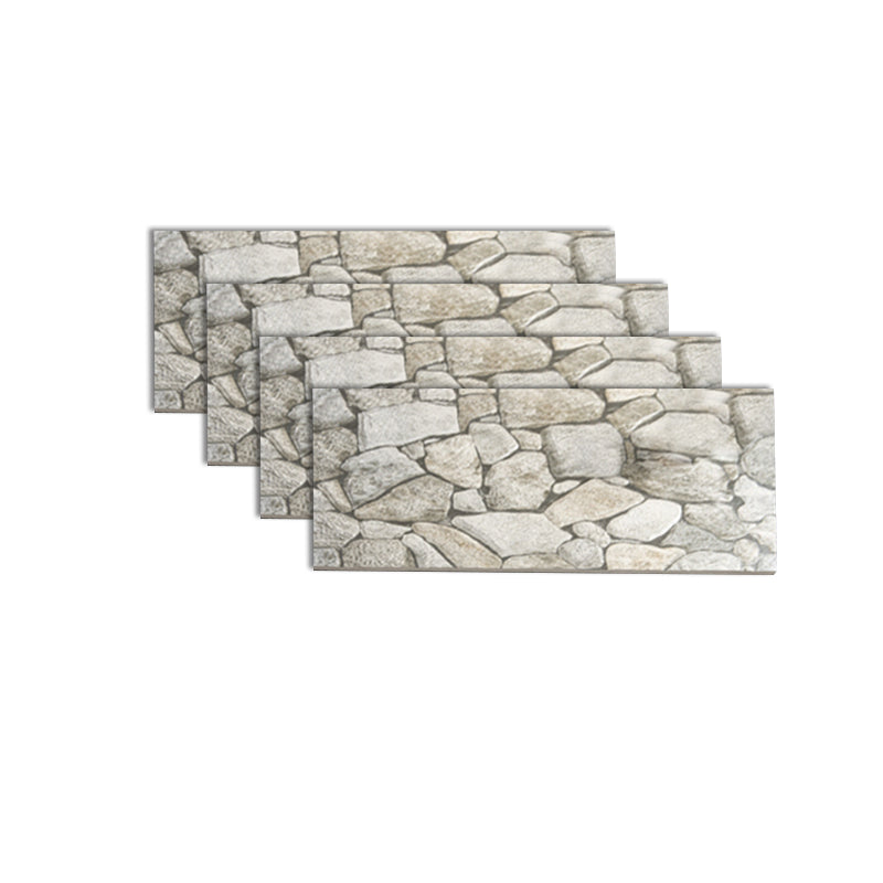 Rectangle Wall Tile Straight Edge Stacked Stone Design Wall Tile