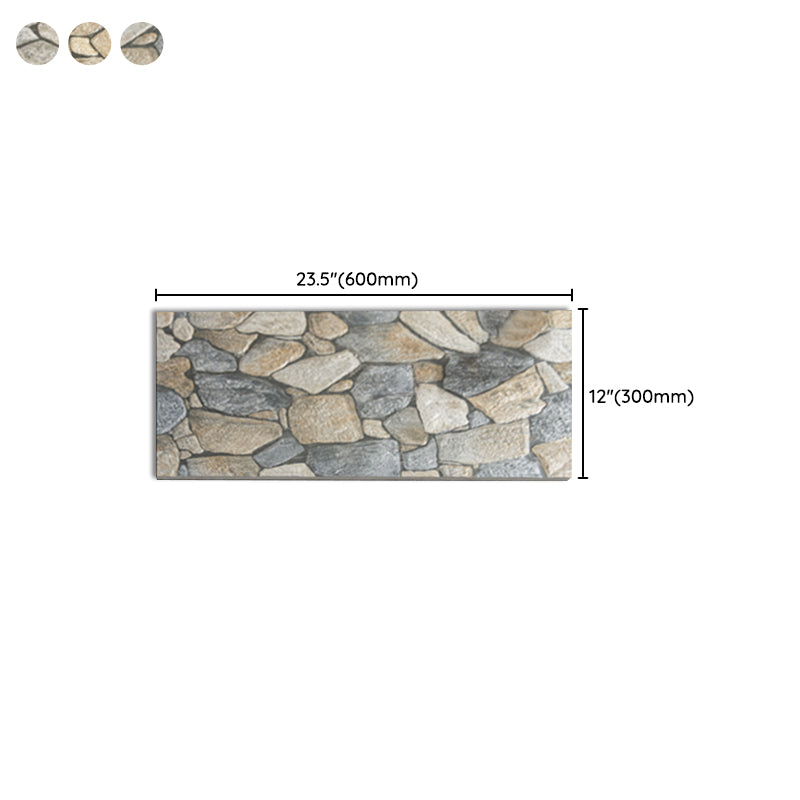 Rectangle Wall Tile Straight Edge Stacked Stone Design Wall Tile