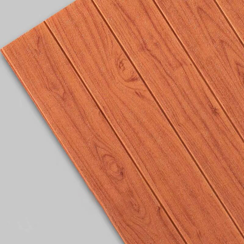 Modern Tin Backsplash Paneling Smooth Wall Ceiling Wood Grain Design Set of 1