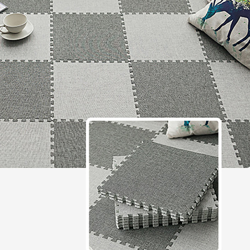 Carpet Tile Non-Skid Fade Resistant Solid Color Interlocking Carpet Tiles Living Room