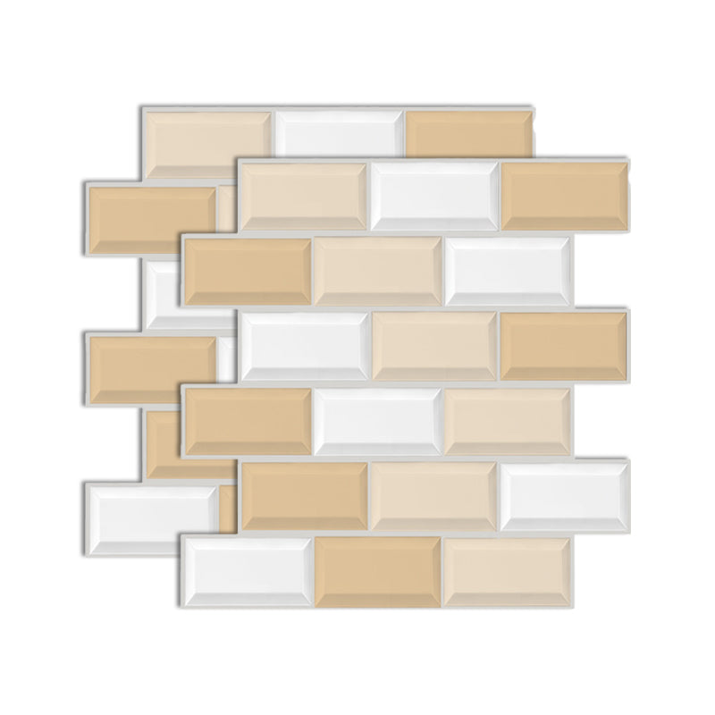 Plastic Peel and Stick Tile Indoor Subway Tile Wallpaper with Waterproof