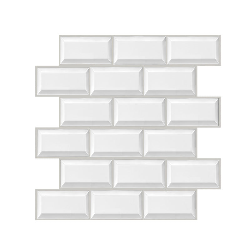 Plastic Peel and Stick Tile Indoor Subway Tile Wallpaper with Waterproof