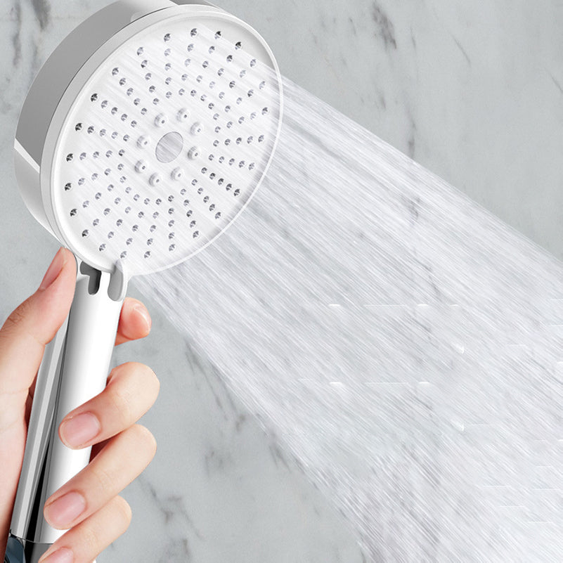 Plastic Handheld Shower Head Round Hand Shower with Self-Cleaning