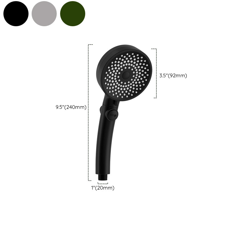 Plastic Hand Shower Round Adjustable Spray Pattern Hand Shower