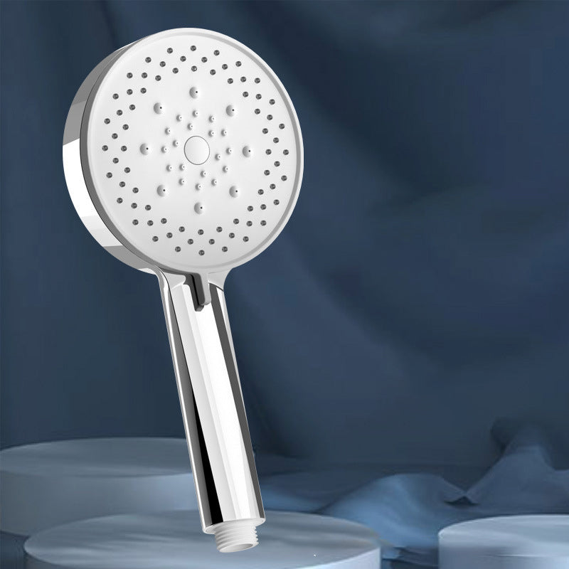 Plastic Hand Shower Round Handheld Shower Head with Adjustable Spray Pattern