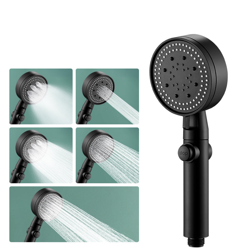 Round Handheld Shower Head Modern Plastic Shower Head with Self-Cleaning