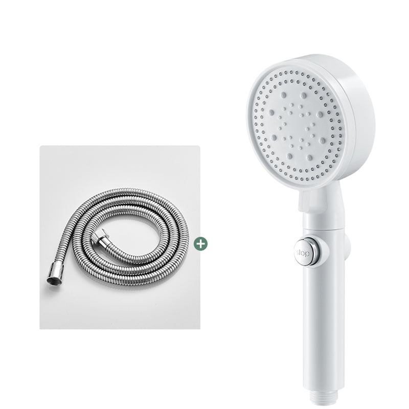 Round Handheld Shower Head Modern Plastic Shower Head with Self-Cleaning