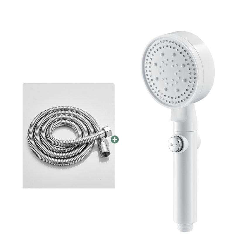 Round Handheld Shower Head Modern Plastic Shower Head with Self-Cleaning