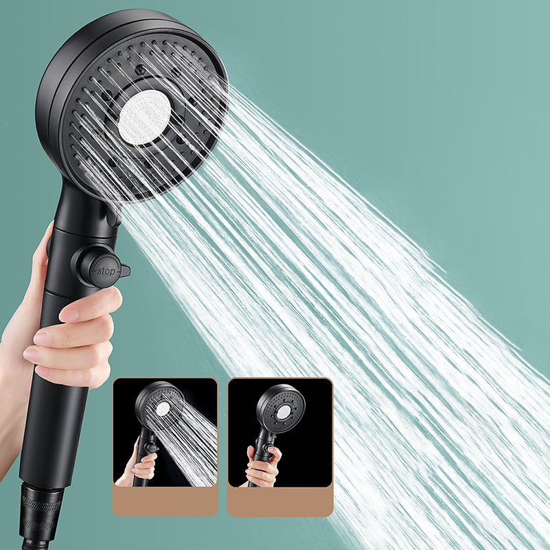 Round Shower Head Plastic Modern Shower Head with Adjustable Spray Pattern