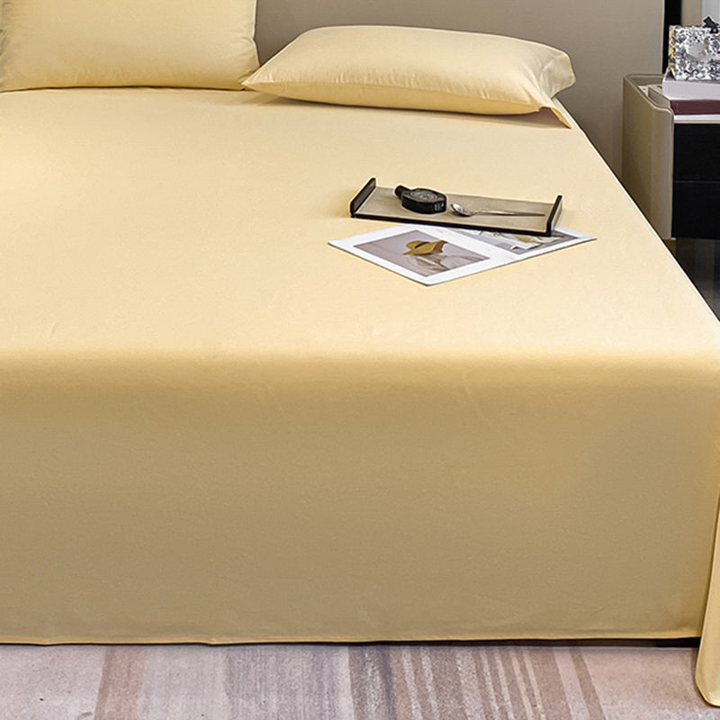 Modern Bed Sheet Solid Color Breathable Skin-friendly Bed Sheet Set