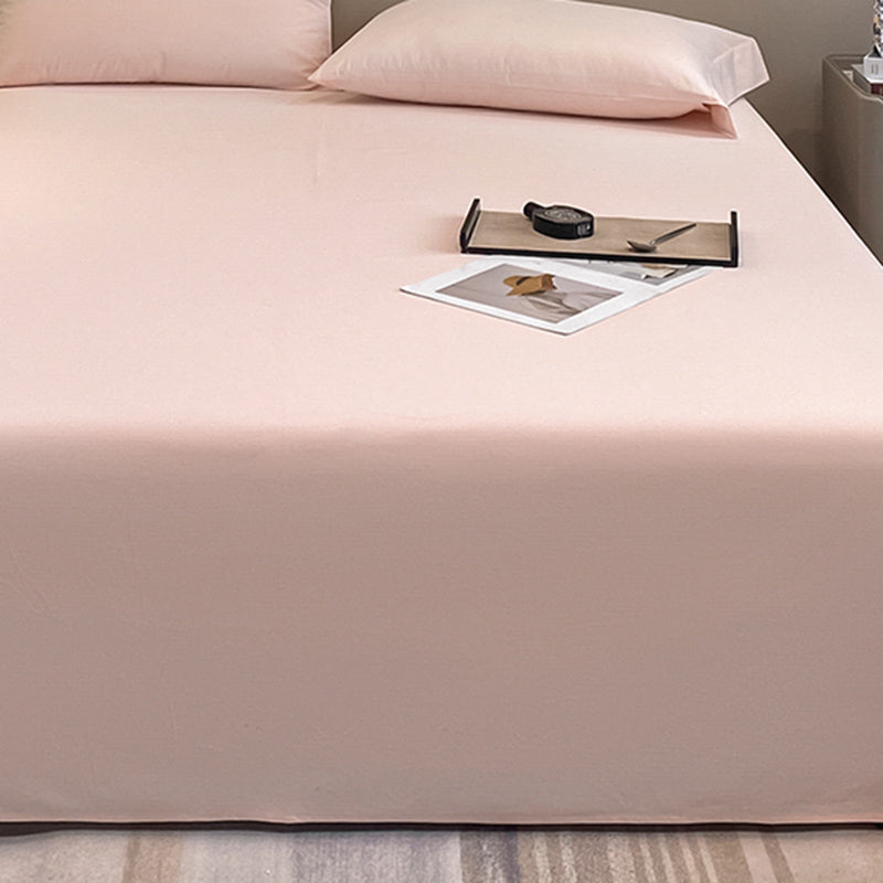 Modern Bed Sheet Solid Color Breathable Skin-friendly Bed Sheet Set