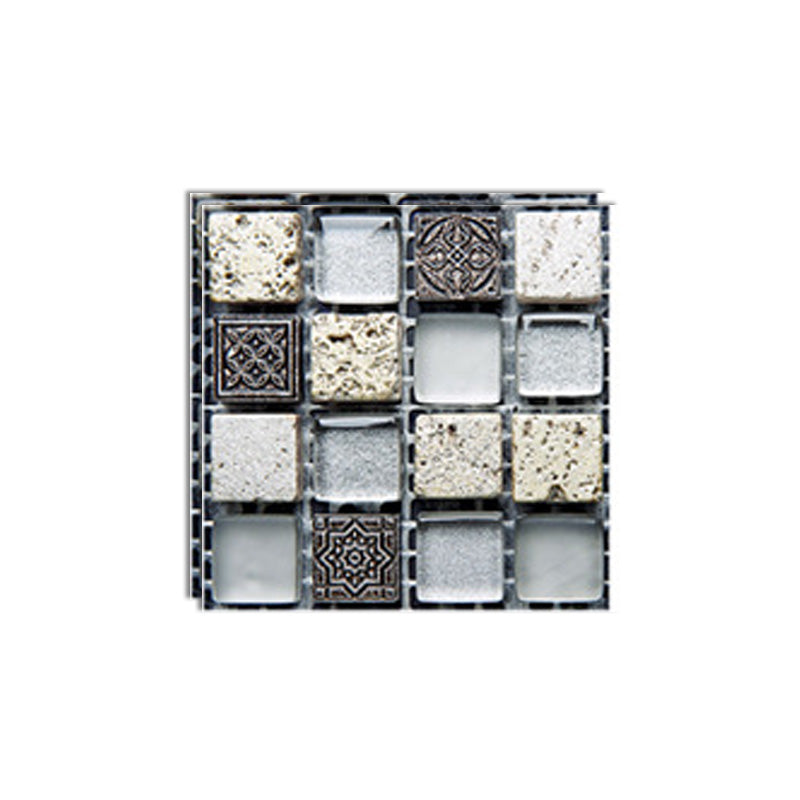 Mosaic Tile Wallpaper Plastic Peel and Stick Wall Tile with Waterproof