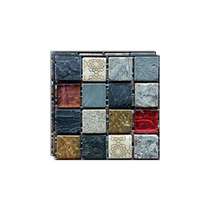 Mosaic Tile Wallpaper Plastic Peel and Stick Wall Tile with Waterproof