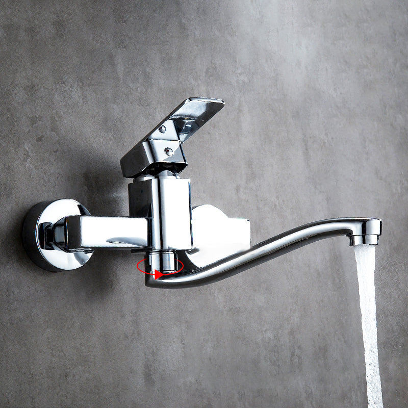 Centerset Bathroom Sink Faucet Single-handle Swivel Spout Centerset Faucet