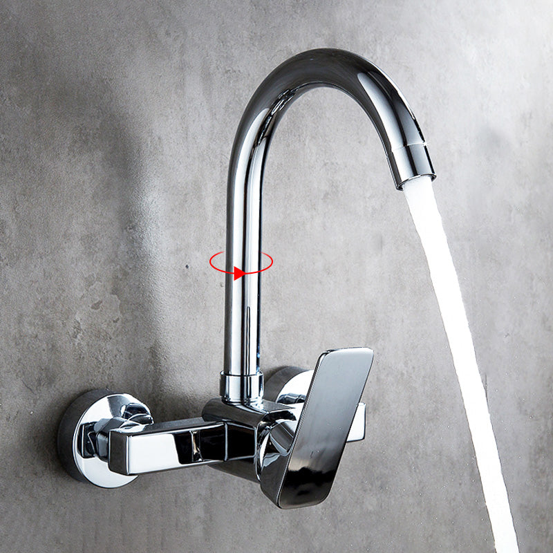 Centerset Bathroom Sink Faucet Single-handle Swivel Spout Centerset Faucet