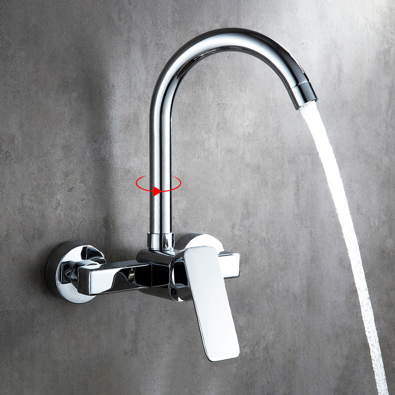 Centerset Bathroom Sink Faucet Single-handle Swivel Spout Centerset Faucet