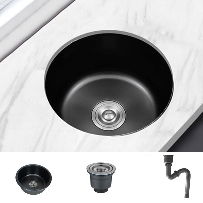 Contemporary Style Kitchen Sink Stainless Steel Round Drop-In Kitchen Sink