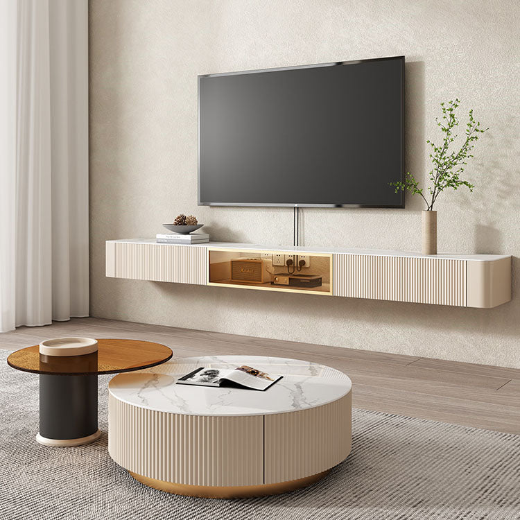 Contemporary Media Console Floating TV Media Stand for Living Room