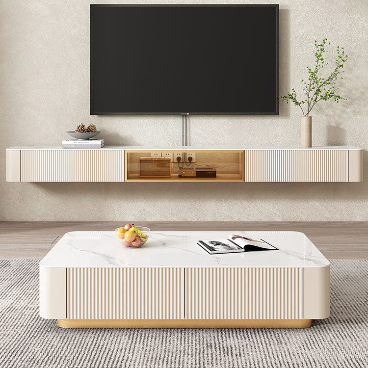 Contemporary Media Console Floating TV Media Stand for Living Room